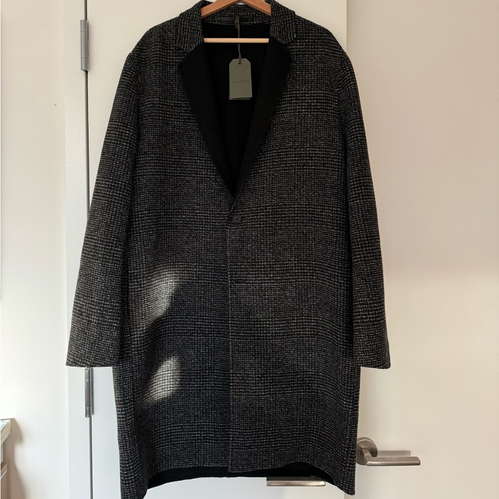 ALLSAINTS Monroy Oversized Fit Overcoat